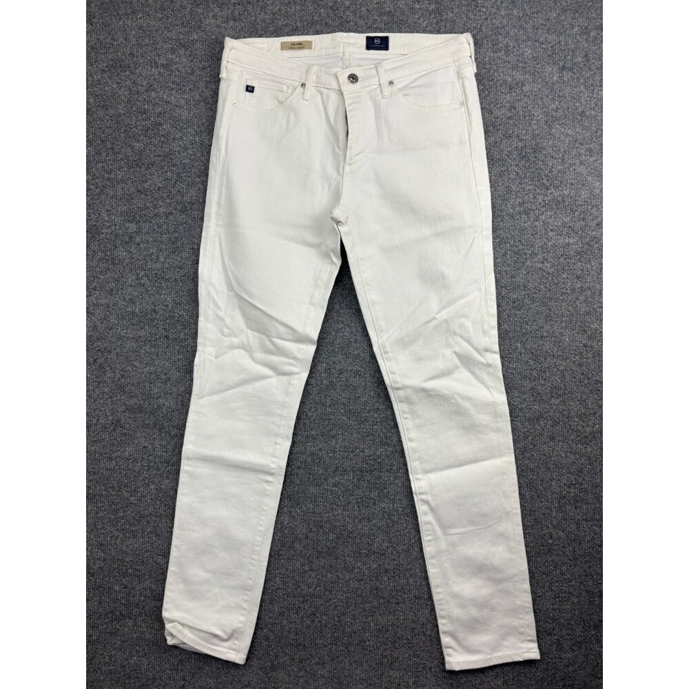Adriano Goldschmied The Prima Jeans Women's 29r White Denim Mid Rise Cigarette
